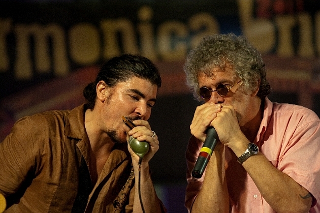 Marcos Coll i Sławek Wierzcholski podczas Harmonica Bridge 2011
