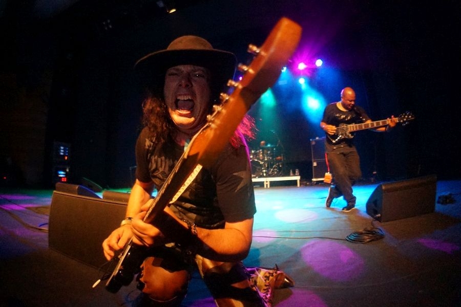 Anthony Gomes and Carlton Armstrong at Jimiway Blues Festivel 2017 in Ostrów Wielkopolski, Poland