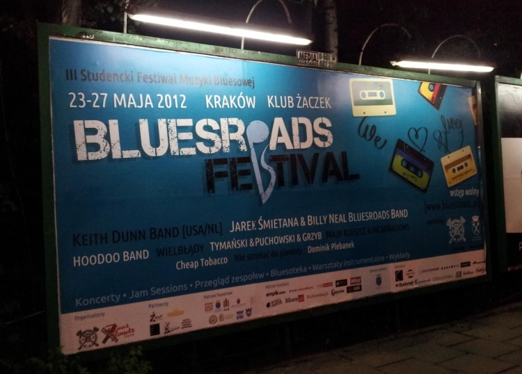 Kraków: Festiwal Bluesroads trafił na bilbordy