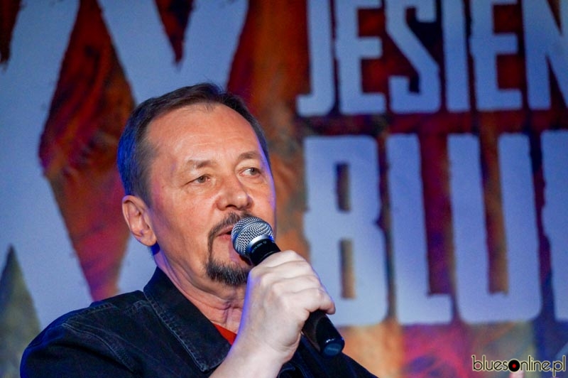 Marek Jakubowski podczas promocji wydawnictwa Kultura popularna i blues podczas 30. Jesieni z Bluesem