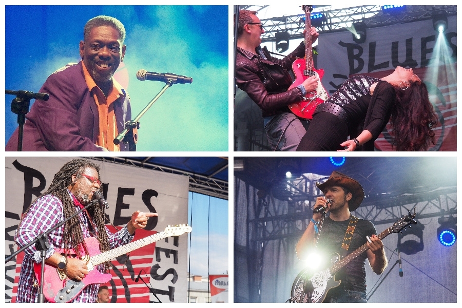 XII Suwałki Blues Festival 2019. Lucky Peterson, Sari Schorr, Delta Blues Riders, Khalif Wailin Walter na scenach