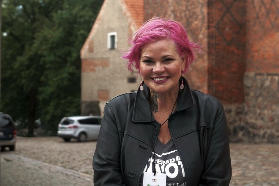 Karen Lovely at 25. Olsztyńskie Noce Bluesowe festival nearby an old castle in the heart of the city